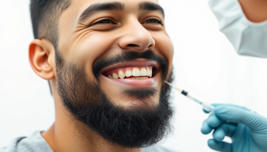 Smiling man receiving vaccination for longevity and healthy aging.