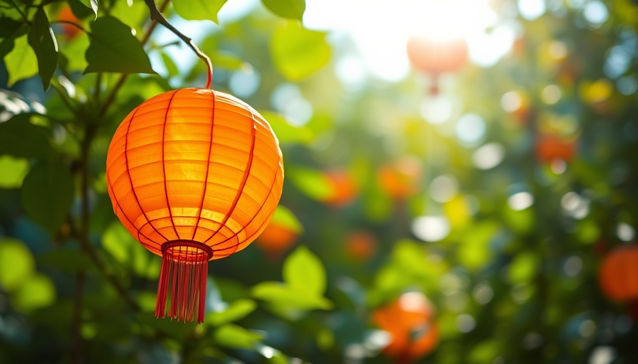 Close-up of Chinese lantern plant glowing under sunlight.