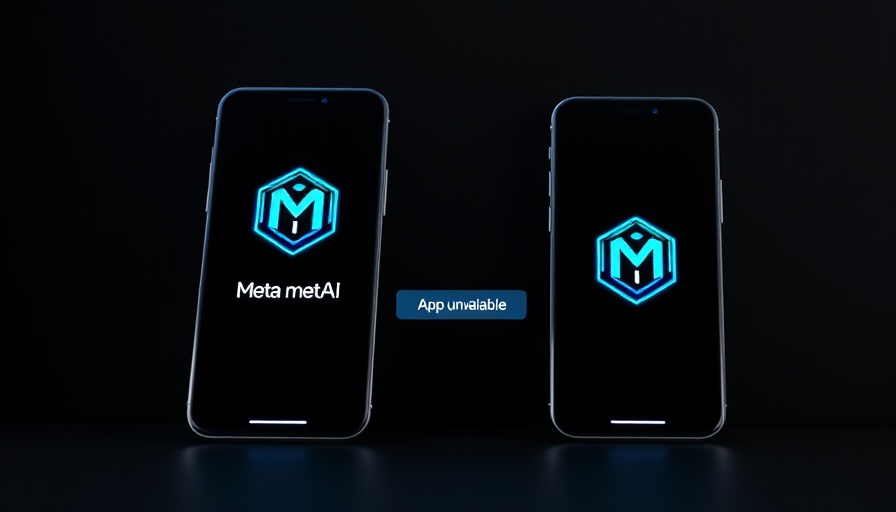 Smartphones showing Meta AI logo in dark theme for AI advertising technology startups.