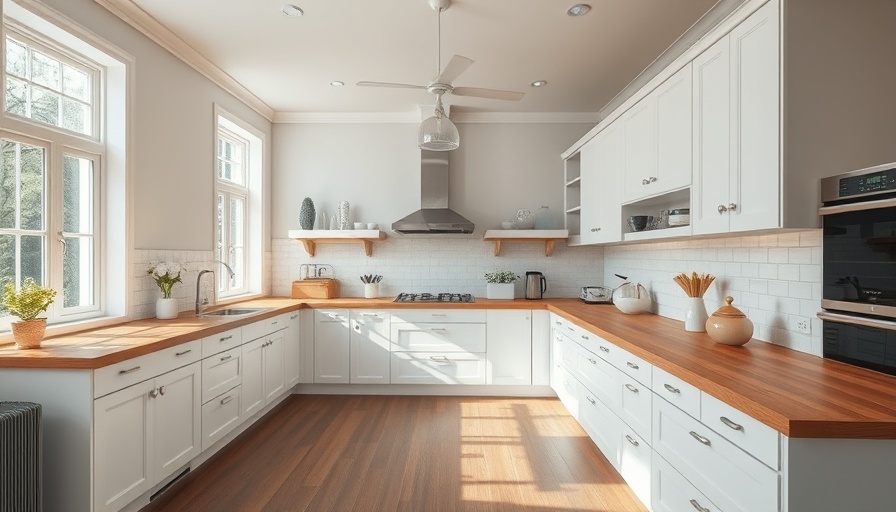 Spacious modern kitchen inspiring motivation to clean, emphasizing tidiness.
