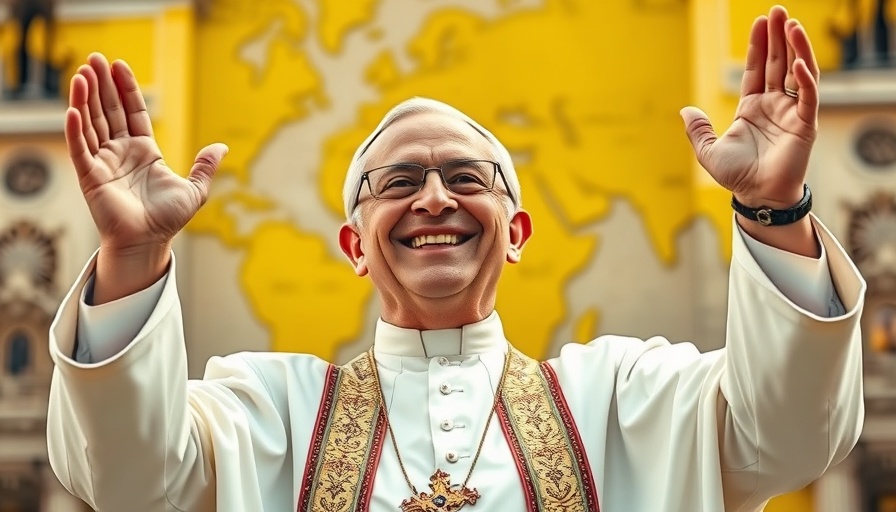 American Pope concept with global south map background