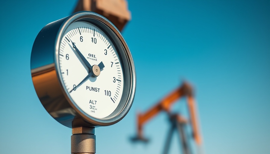 Industrial oil pumpjack with pressure gauge, UK sanctions Russian oil trade.