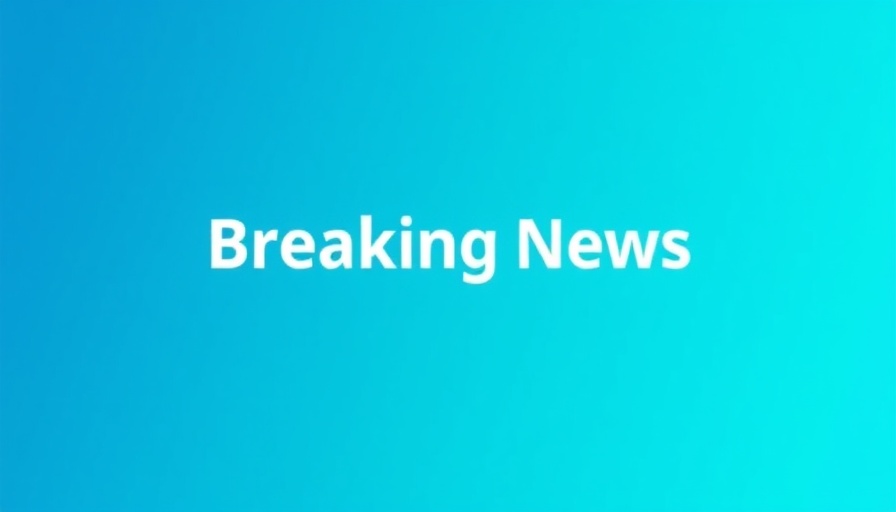 Breaking News graphic on gradient background.