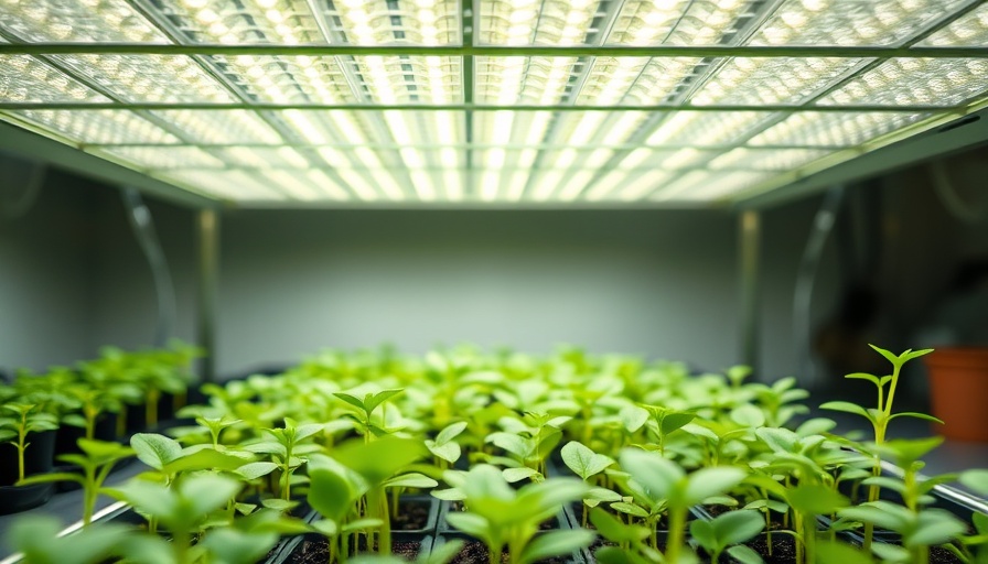 Seedlings thriving on a DIY grow light shelf for seed starting.