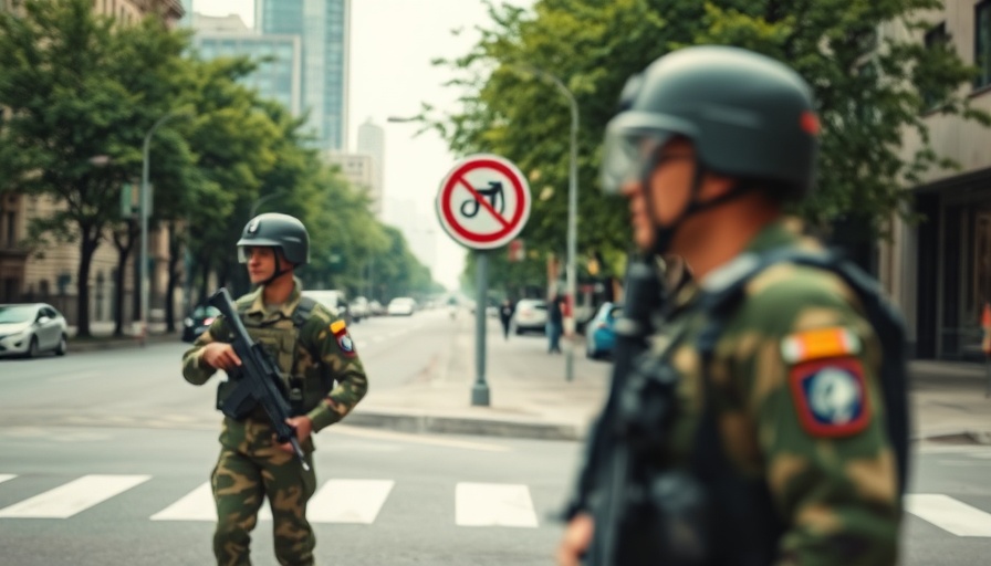 Soldiers in urban area highlighting ceasefire violations between India and Pakistan.