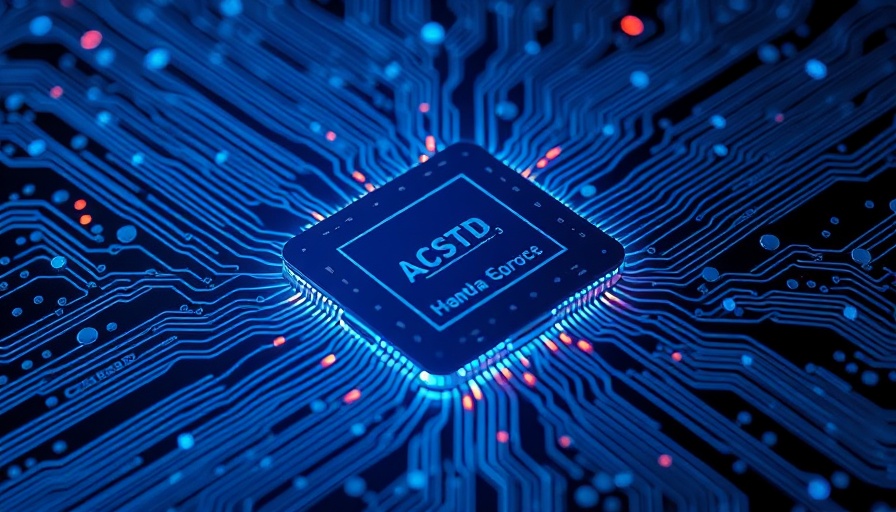 Futuristic microchip in the U.S. semiconductor market 2025.