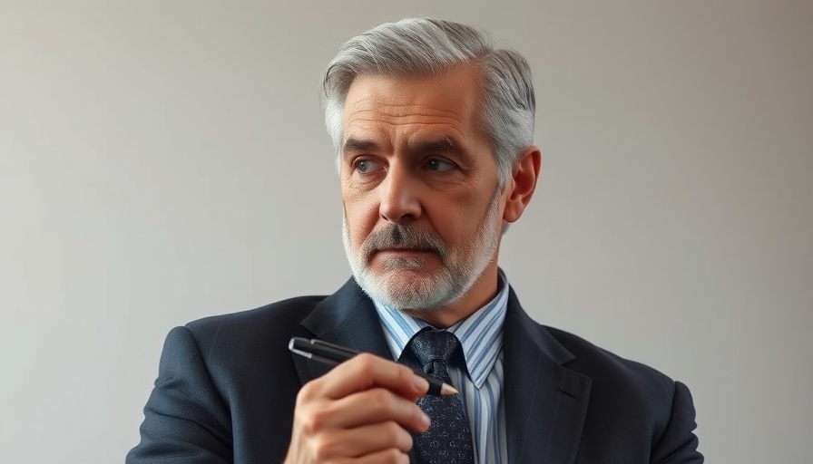 Thoughtful gray-haired man reflecting on Ukraine ceasefire investment strategies.