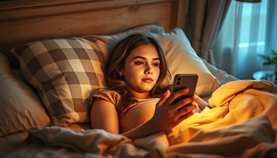Contemplative young woman in bed looking at smartphone, China Gen Z unemployment trends.
