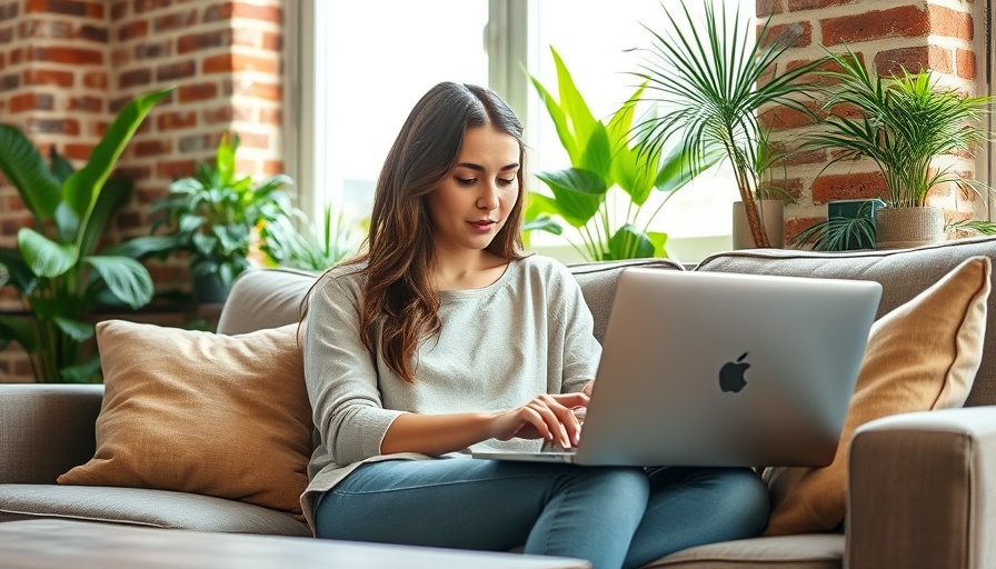 Focused woman typing on laptop for health story pitches.