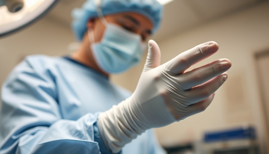 Professional preparing for cervical cancer screening with gloves.