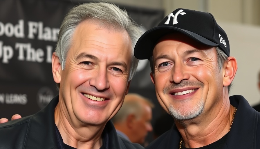 Two men smiling at an event promoting Disney box office success.