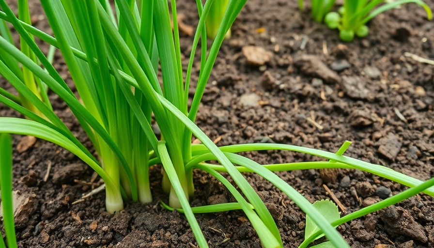 Scallions growing in garden soil, how and when to harvest scallions.