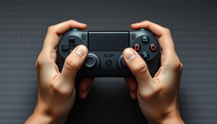 SCUF Valor Pro elite controller held in hands with focused grip.