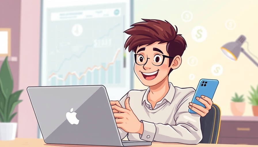 Person using free personal finance software on laptop and phone.