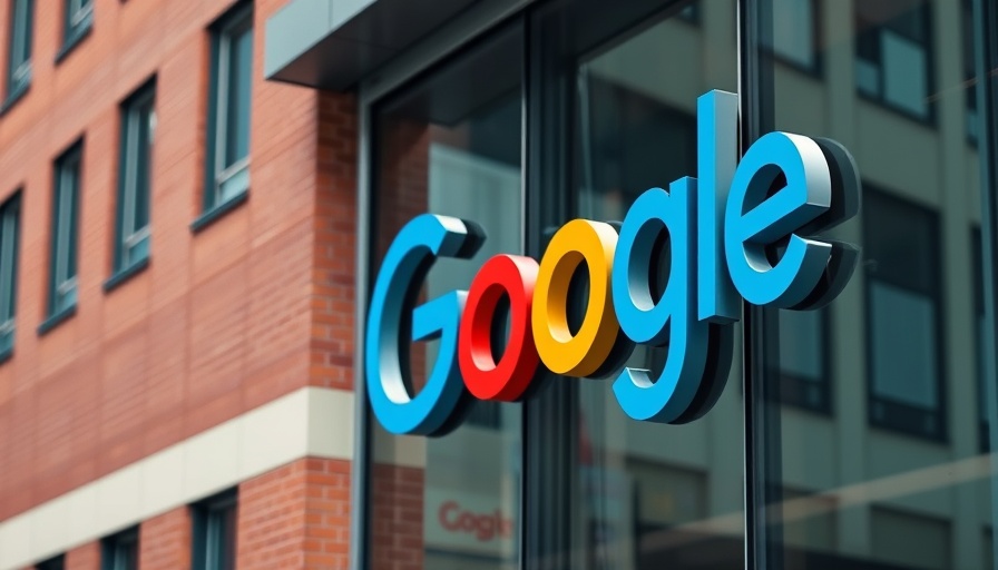 Google's vibrant logo on building, relevant to business startup funding.