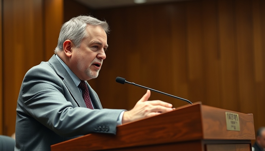 Speaker discussing Gallego Immigration Plan in a boardroom setting.