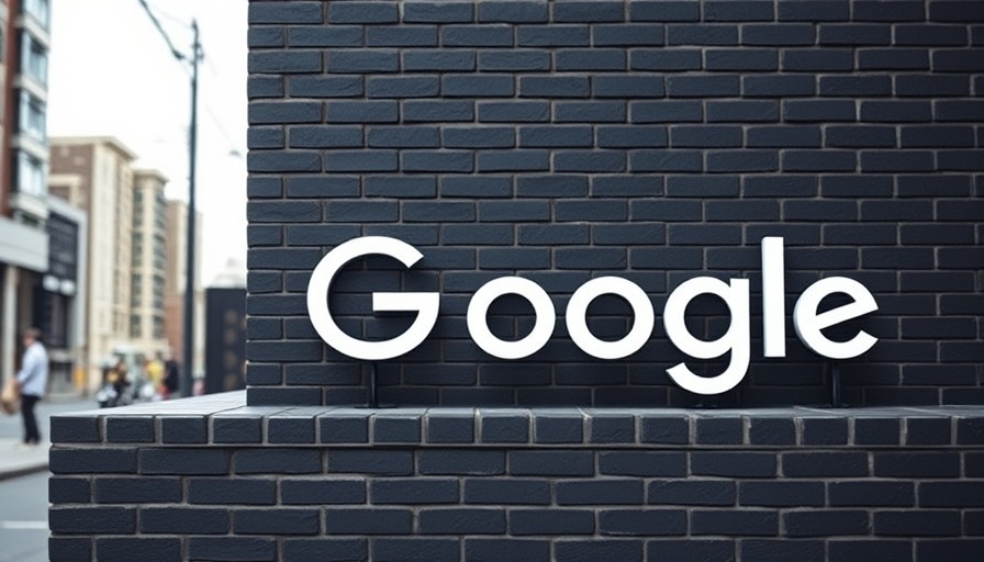 Google's logo on a dark brick wall, symbolizing success.