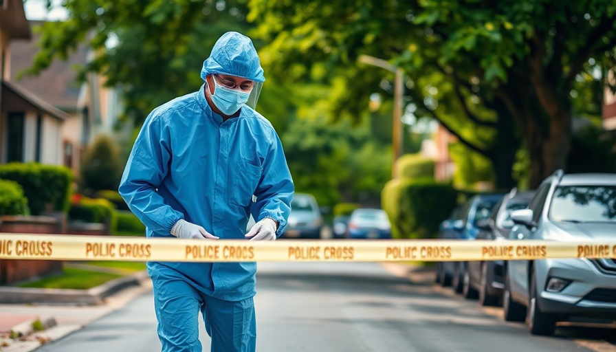 Forensic investigator examines scene in Starmer home fire investigation.