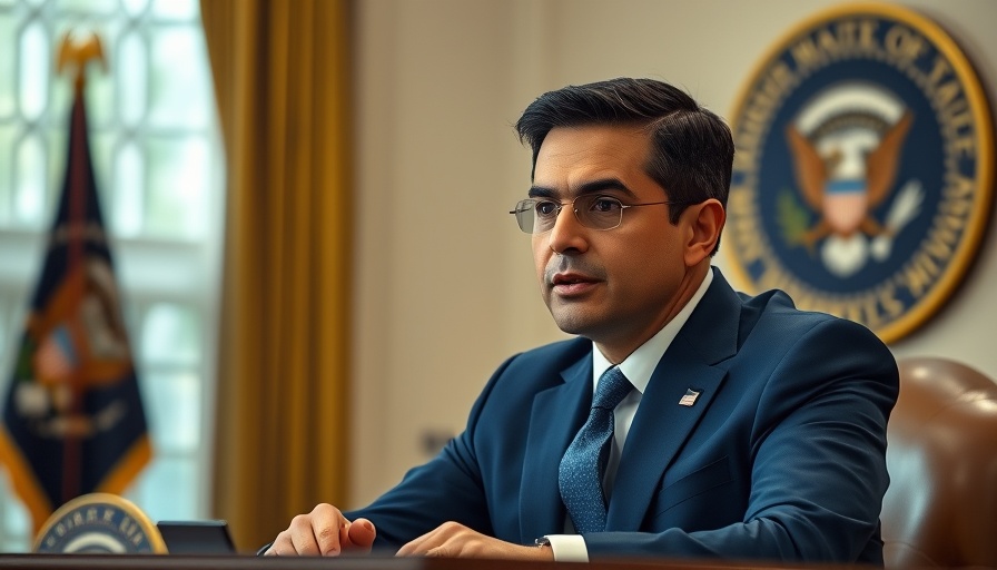 Trump trade war truce with China: man in blue suit speaks at a desk.