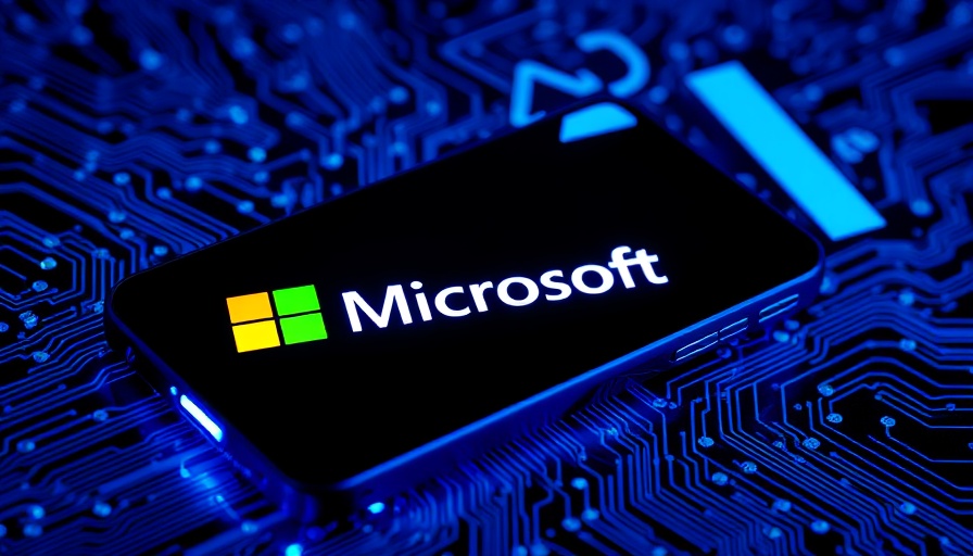 Microsoft AI innovations concept with digital circuit background at Build 2025.