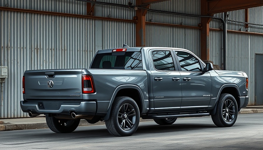 Sleek gray pickup truck parked at Slate Auto reservations site.