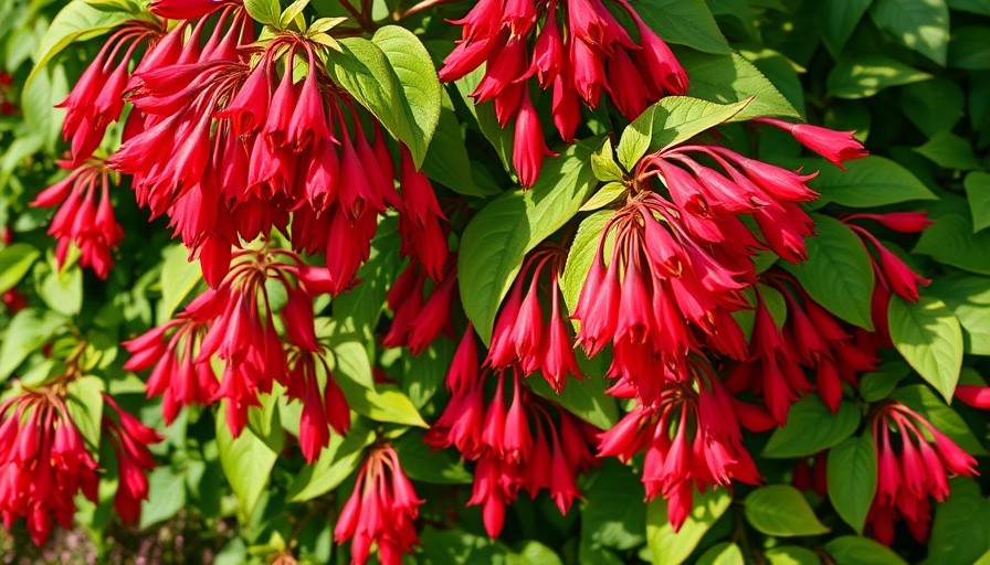 Vibrant Love Lies Bleeding plants in a lush garden setting
