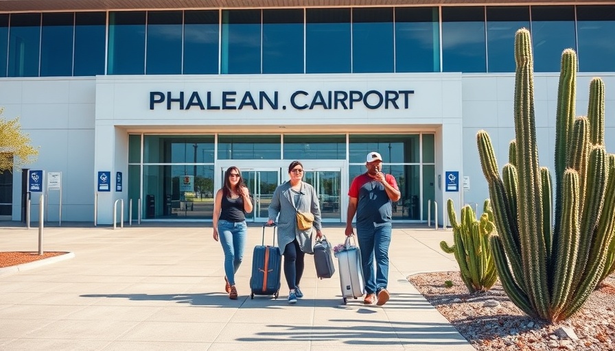 Passengers at Phoenix-Mesa Gateway Airport, reflecting travel context.
