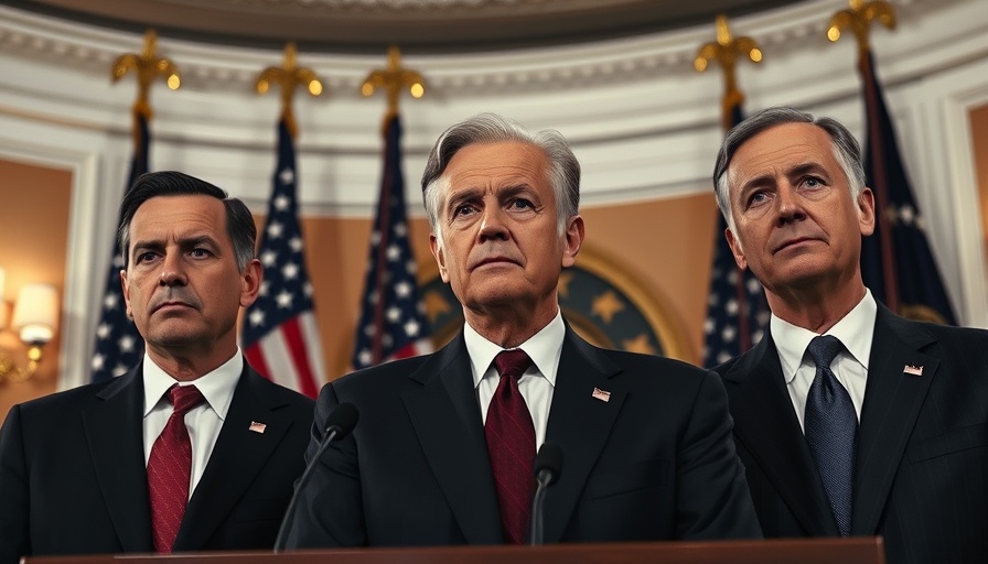 Men in suits at press conference discussing Medicaid Cuts in Tax Bill