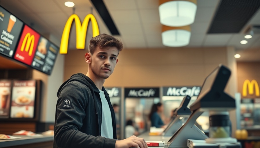McDonald's hiring surge summer 2023: Young man ordering food at counter.