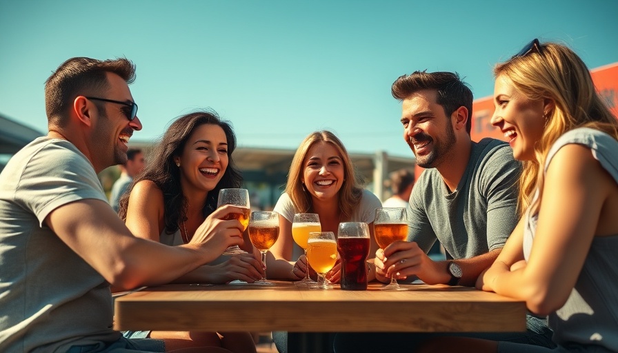 Friends enjoying drinks at Bay Area island wine tasting rooms