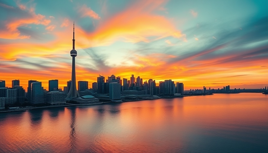 Toronto skyline at sunset for 'how to move to Canada' guide.