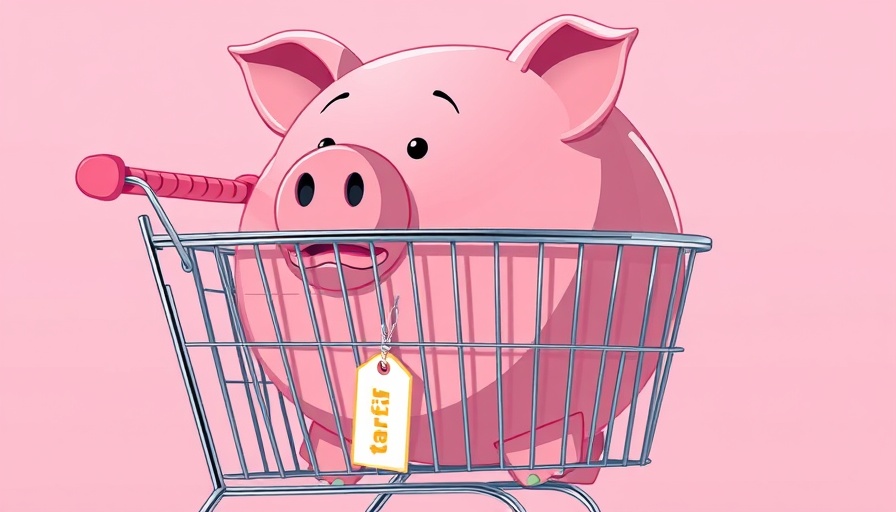 Oversized piggy bank in cart symbolizes excess global savings.
