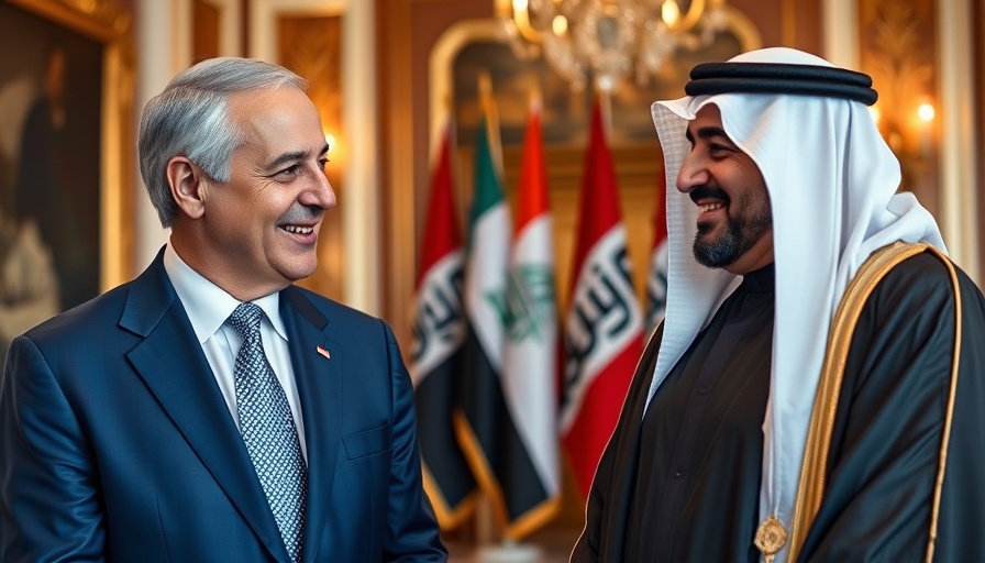Diplomats smiling in formal setting, AI and defense deals with Saudi Arabia.