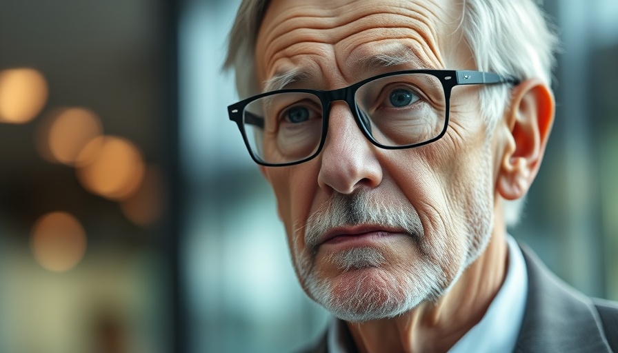 Distinguished man with glasses, soft focus, bokeh effect.