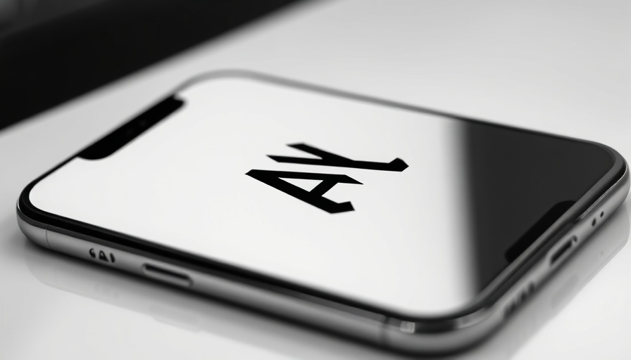 Smartphone displaying AI logo for AI safety report.