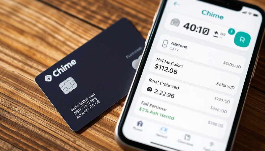 Chime IPO filing 2025 with app and card on table.