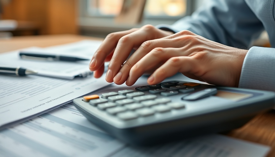 Close-up of hand using calculator with documents, Understanding Assets, Liabilities, and Equity.