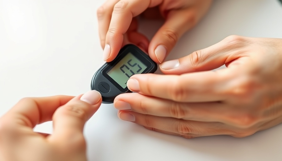 Blood glucose meter use highlighting medical device safety concerns.