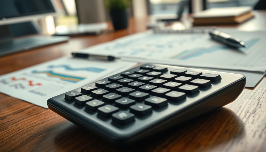 Calculator and financial documents on desk for debt reduction tips.