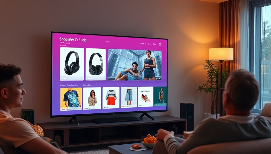 Interactive product feed on TV for shoppable ads in living room.
