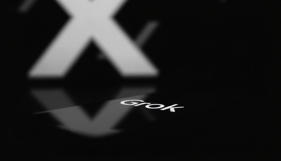 Sleek smartphone displaying Grok logo with blurred background for AI chatbot reliability.