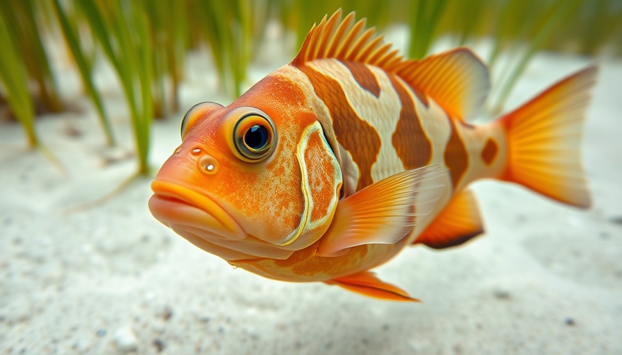 Colorful fish among seagrass illustrates sustainable living.