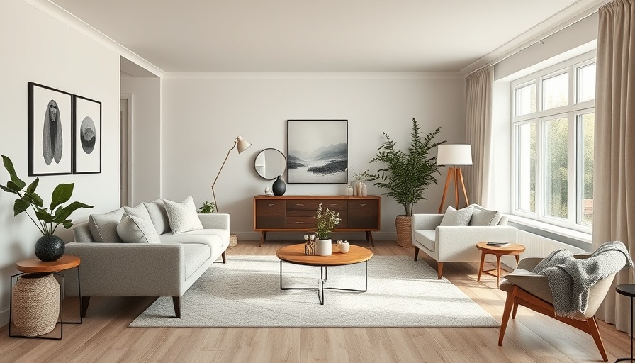 Scandinavian Living Room Home Interior Design with elegant decor.