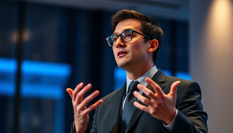 Confident speaker in focus, highlighting BYD's European opening