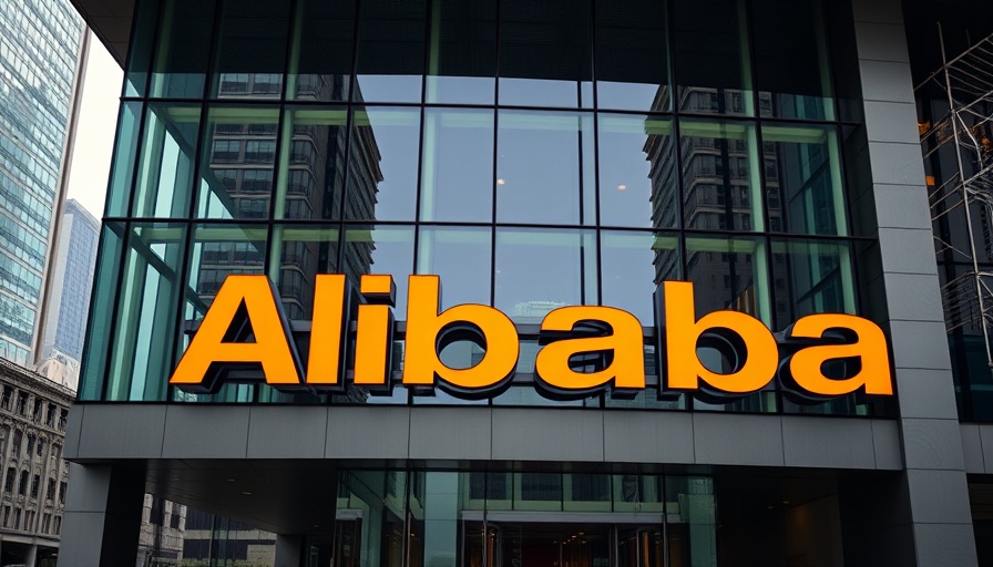 Alibaba logo on modern building facade showcasing China tech industry outlook