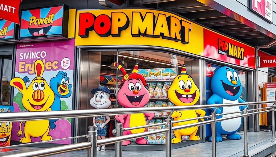 China's Gen Z emotional consumption depicted with Pop Mart cartoon ads.