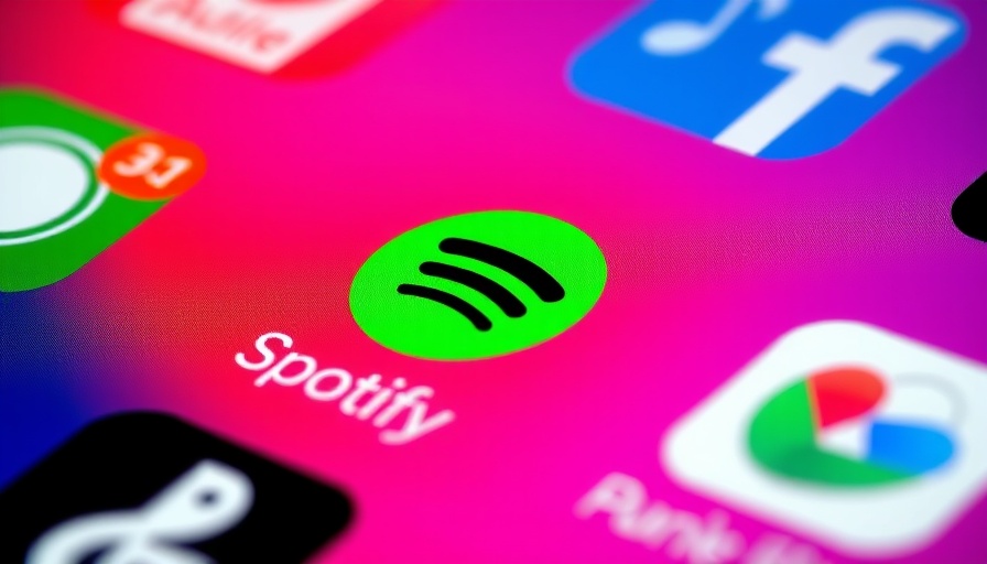 Spotify app icon close-up on smartphone screen