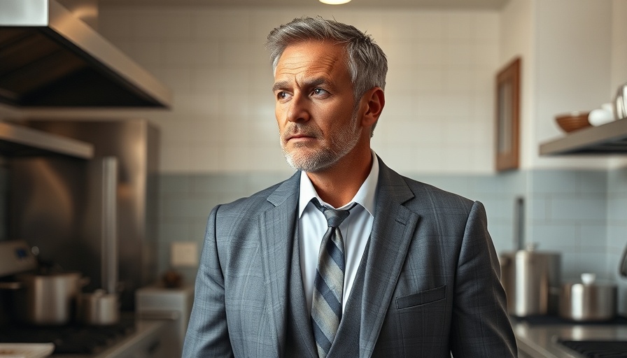 Mature male in a kitchen during Tesla Diner Launch.