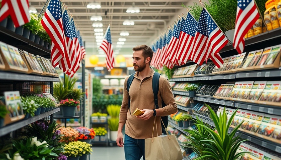Shopper browsing seeds, potential consumer sentiment downturn.