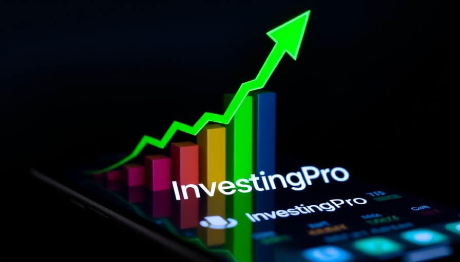 Stock market trends with bars and smartphone.